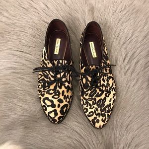 Report signature Leopard Tie Up Loafers